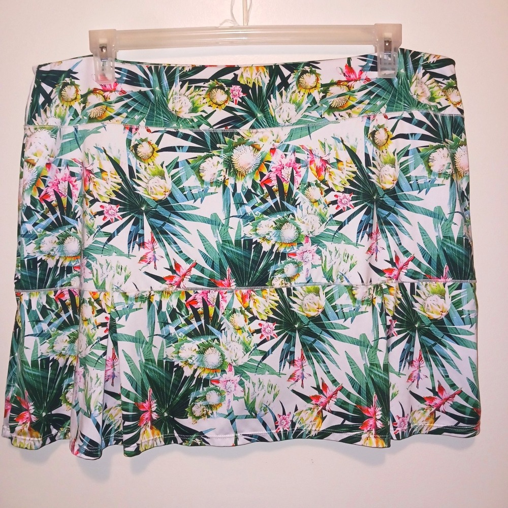 Reel Legends Tropical Athletic Fishing Tennis Pickelball Golf Skort XL